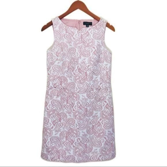 VICTORIA BECKHAM for Target Blush Paisley Floral Jacquard Shift Dress Si… - Picture 3 of 13